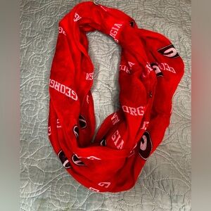 UGA University of Georgia scarf/neck wrap in red/black/white
